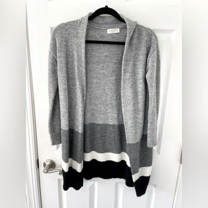 Gray black and white cardigan